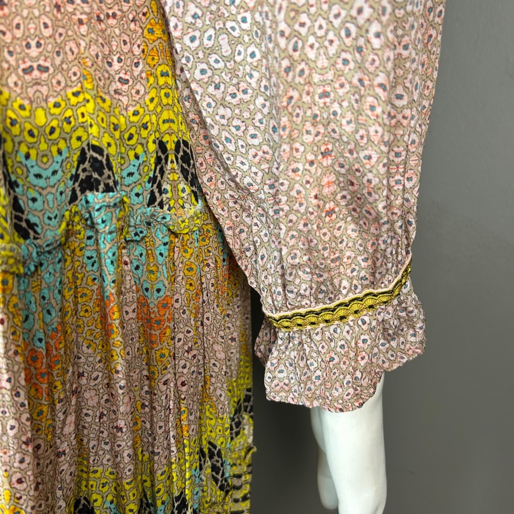 Bhanuni by Jyoti Anthropologie Giorgia Maxi Dress Size 8 boho embroidered - Picture 13 of 15